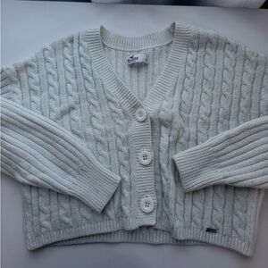 Hollister Women's Cable Knit Cardigan - Cream
